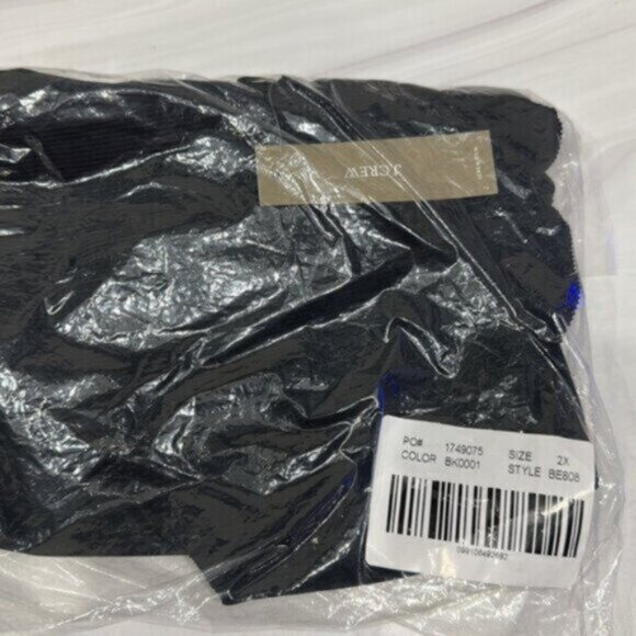 NWT J.Crew Women's Black Ribbed High Rise Cheeky Bikini Bottom Size 2X - Picture 4 of 5